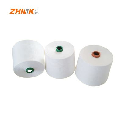 Fil MVS 100% recyclé polyester ignifuge Murata vortex fil de filature 6500PPM blanc brut