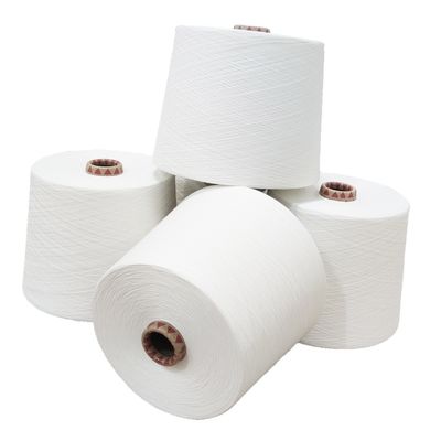 Tricotage 65% polyester cationique 35% viscose NE 25/1 Siro fils mélangés compacts