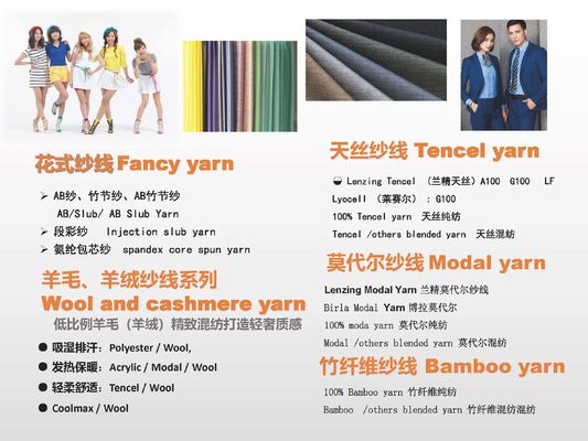Polyester viscose mélangé NE 30/1 Siro Compact Spun Yarn Tissu tissé pour le tissage