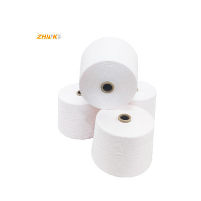 65% de polyester 35% de viscose Ne30/1 Siro fils compacts TR fils bruts blancs