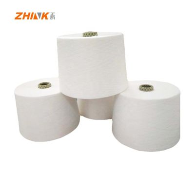 Polyester acétate mélangé RING SPUN fils NE32S 40D Pour tricot et tissage blanc brut