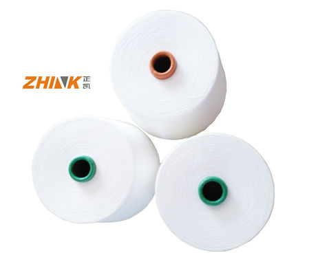 Fils de sponge 100% polyester 16 40D Spandex noyau en techniques personnalisées blanc brut