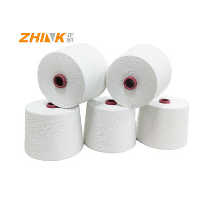 GRS blanc brut recyclé 100% fil de polyester pour tricotage et tissage