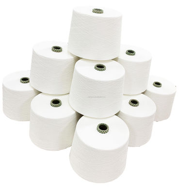 Fil blanc brut 60S Siro Compact Spun mélangé en fibres de bambou
