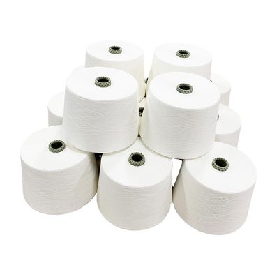 GRS MVS fils 100% polyester recyclé Ne32S Vortex filature de fil blanc brut