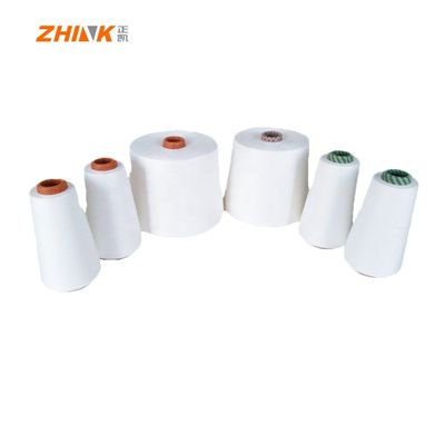 GRS MVS fils 100% polyester recyclé Ne32S Vortex filature de fil blanc brut