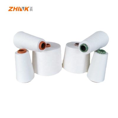 GRS MVS fils 100% polyester recyclé Ne32S Vortex filature de fil blanc brut