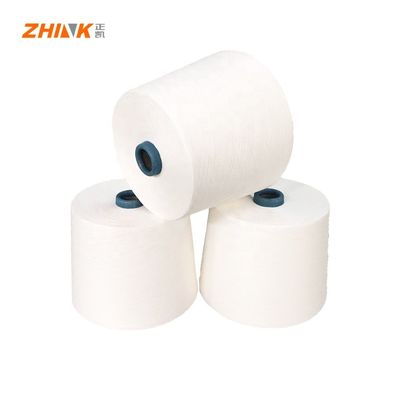 GRS MVS fils 100% polyester recyclé Ne32S Vortex filature de fil blanc brut