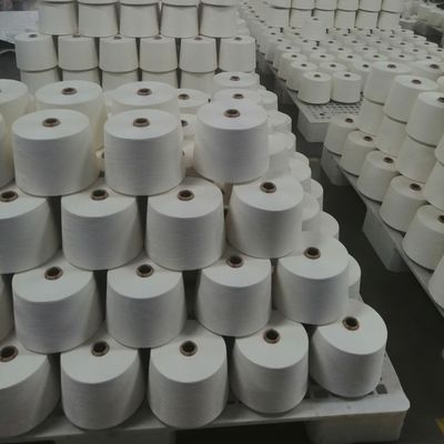 32s 90% polyester 10% viscose 90/10 Ring Spun PV mélangé fil blanc brut pour le tissage et le tricot