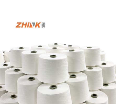 32s Polyester cationique à haute ténacité à l'anneaux en lamelles en fils spontanés pour le tricot et le tissage