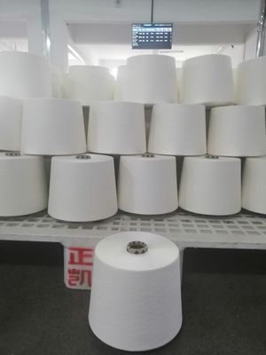Polyester/Viscose TR 80/20 à base de spandex mélangé, fils à l'état brut, fils blancs pour denim