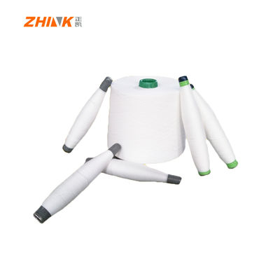 Polyester cationic/bambous/laine Ne 25/1 Siro fils compacts pour tissage et tricotage blanc brut