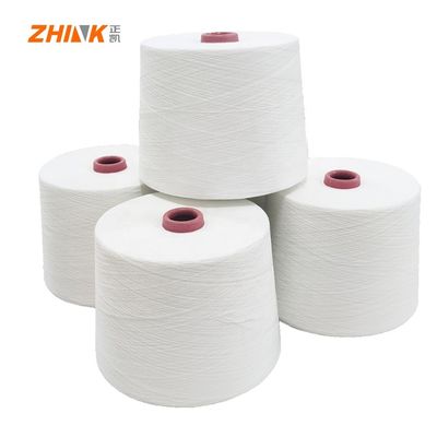 Polyester cationic/bambous/laine Ne 25/1 Siro fils compacts pour tissage et tricotage blanc brut