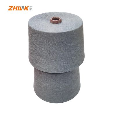 100% de polyester NE32/1 à l' anneau, fils de spatule pour tissage / tricotage, chanvre gris, doux et lisse