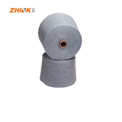 100% de polyester NE32/1 à l' anneau, fils de spatule pour tissage / tricotage, chanvre gris, doux et lisse